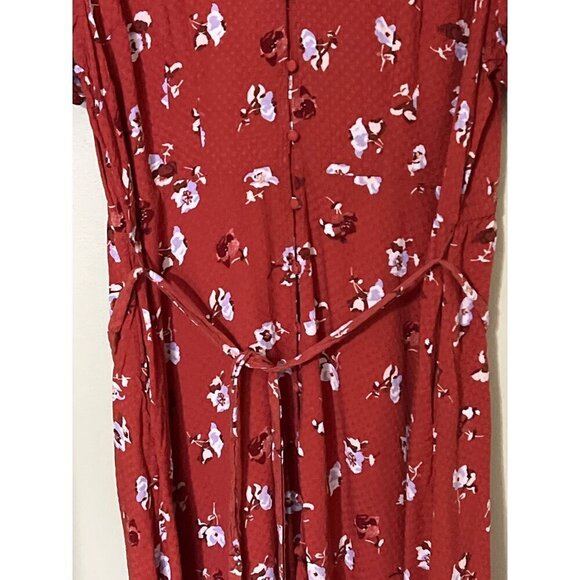 Boho Floral Button-Up Dress XXL Universal Thready Cottagecore vacation Resort - Picture 7 of 12